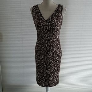 White House Black Market reversible leopard dress